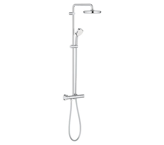 Grohe Tempesta Cosmopolitan 210 Chrome Shower System With Thermostat Valve