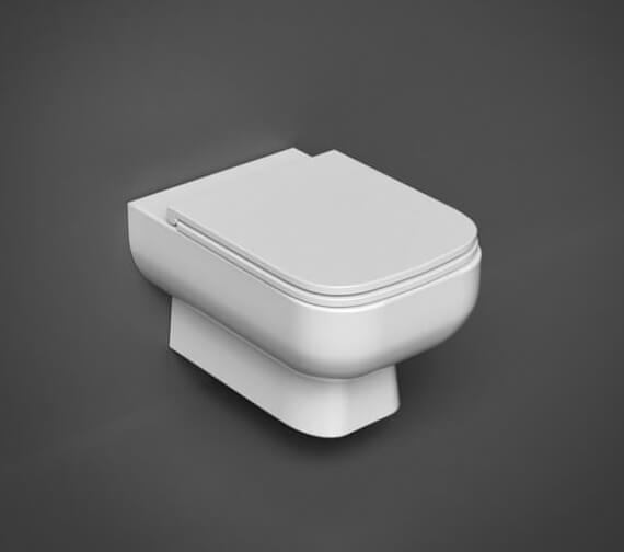 RAK Series 600 Rimless Wall Hung WC Pan With Hidden Fixations And Urea Soft Close Seat