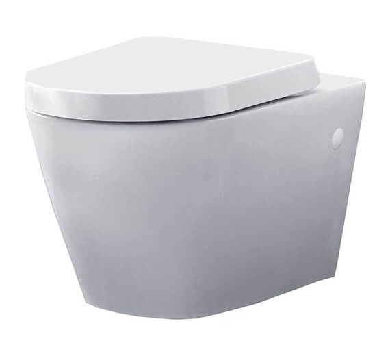 Essential IVY Wall Hung White Toilet Pan And Soft Close Seat