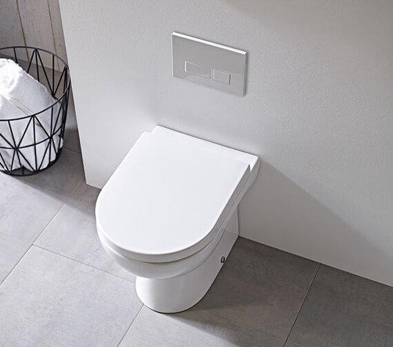 Tavistock Micra White Comfort Height Back To Wall WC With Soft Close Seat