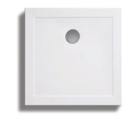 Lakes Contemporary Lightweight Square White Shower Tray