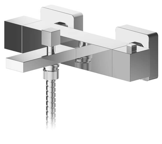 Nuie Sanford Wall Mounted Exposed Thermostatic Chrome Bath Shower Mixer