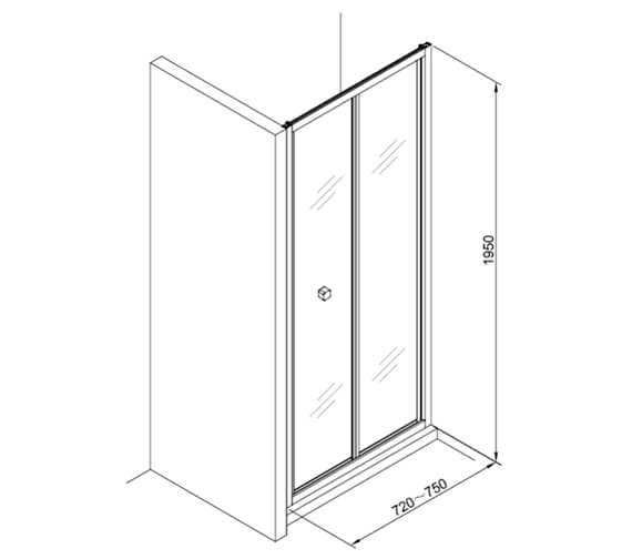 Crosswater Clear 6 1950mm Height Bi-fold Door