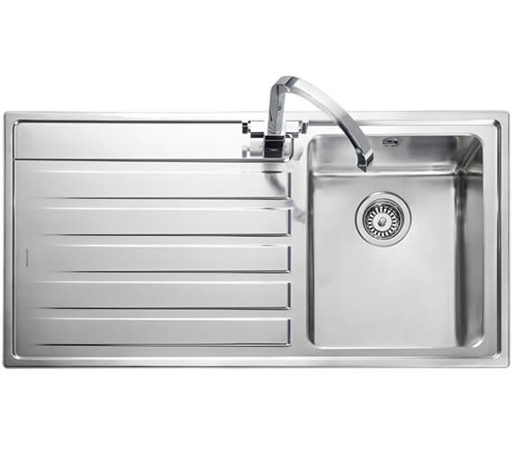 Rangemaster Rockford Micro-Sheen Finish Stainless Steel Inset 985 x 508mm 1 Bowl Kitchen Sink