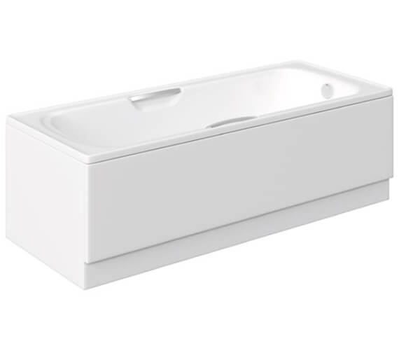 Lecico Atlas 1700mm x 700mm 2-TH Encapsulated White Bath With Grips And Leg Set