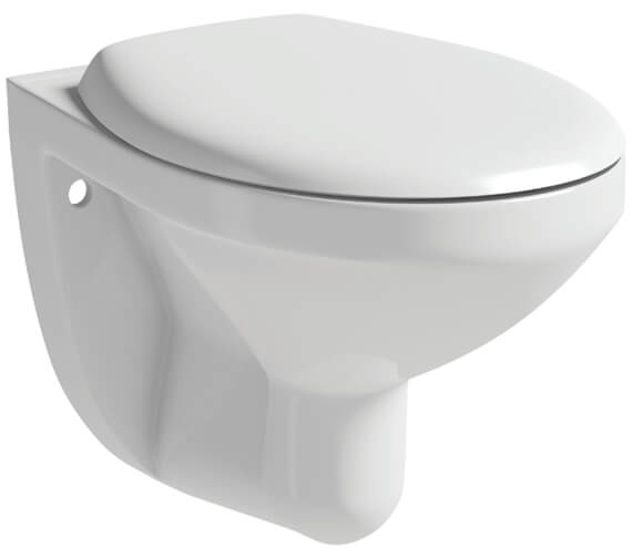 Lecico Atlas Geo 523mm Projection White Wall Hung Pan