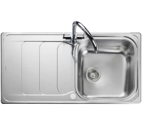Rangemaster Houston 985 x 508mm Micro-Sheen Finish Stainless Steel 1.0B Inset Kitchen Sink