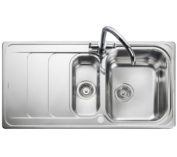 Rangemaster Houston 985 x 508mm Micro-Sheen Finish Stainless Steel 1.5B Inset Kitchen Sink