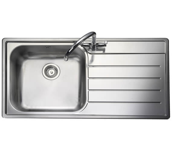 Additional image of Rangemaster Oakland 985 x 508mm Polished Finish Stainless Steel 1.0B Inset Kitchen Sink