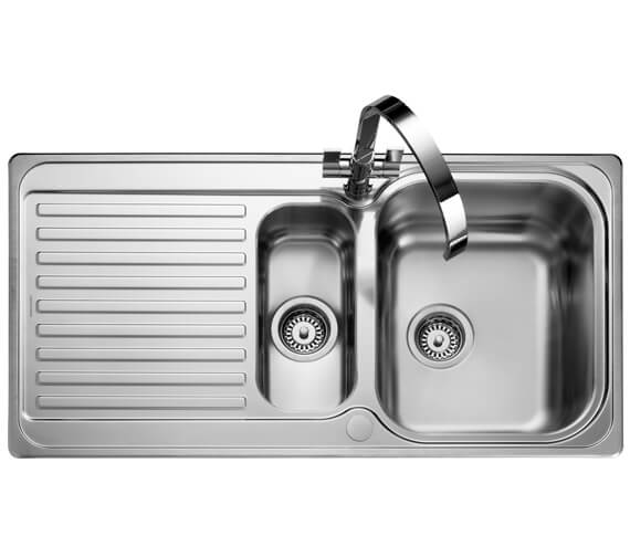 Rangemaster Sedona 985 x 508mm Micro-Sheen Finish Stainless Steel 1.5B Inset Kitchen Sink