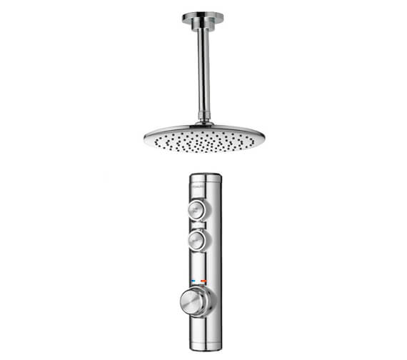 Aqualisa iSystem Chrome Concealed Digital Shower With Ceiling Fixed