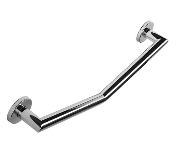 Croydex 600mm Stainless Steel Chrome Angled Grab Bar