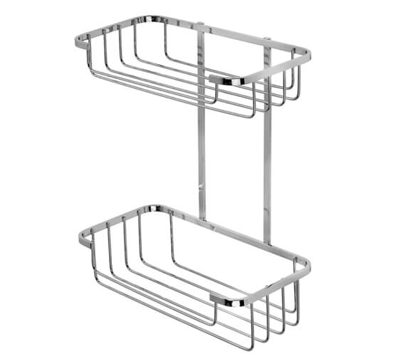 Croydex 315mm Height Chrome Double Basket For Shower