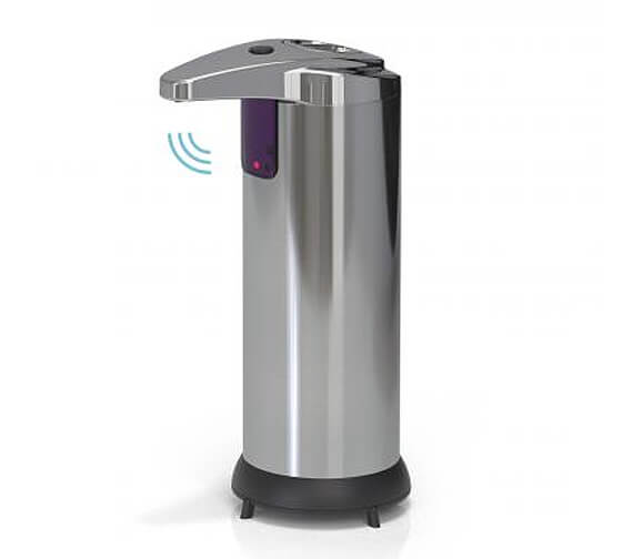Croydex Touchless Chrome Soap And Sanitizer Dispenser