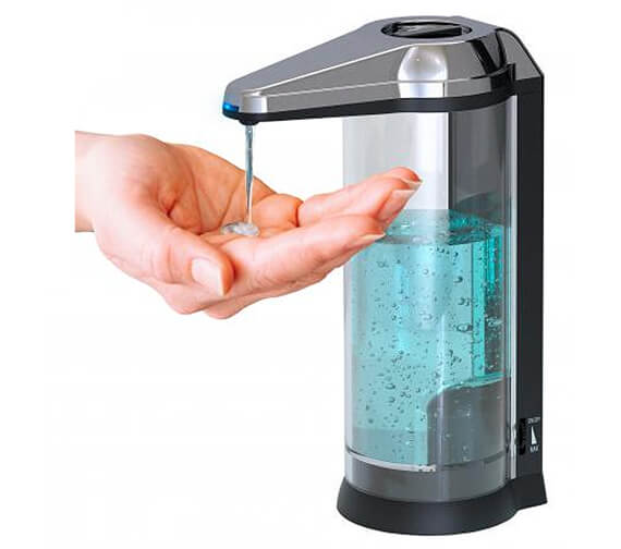 Croydex Tochless XL Clear Soap And Sanitizer Dispenser