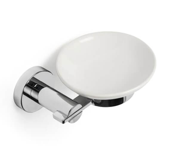Croydex Flexi-Fix Metra White Soap Dish With Chrome Holder
