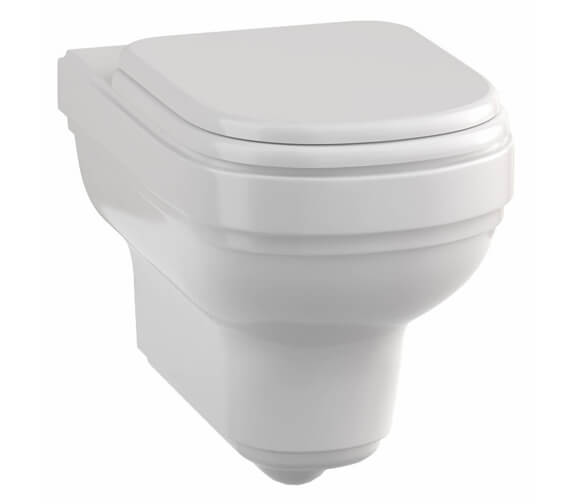 Burlington Riviera 535mm White Wall Hung WC Pan With Seat