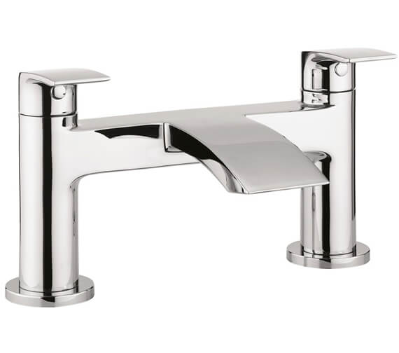 Crosswater Flow Dual Lever Deck Mounted Chrome Bath Filler Tap