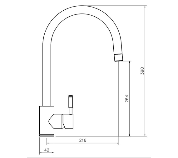 Rangemaster Aquatrend Single Lever Kitchen Mixer Tap Tre1slcm