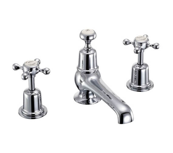 Additional image of Burlington Claremont 3 TH Basin Mixer Tap With Pop-Up Waste - CL12