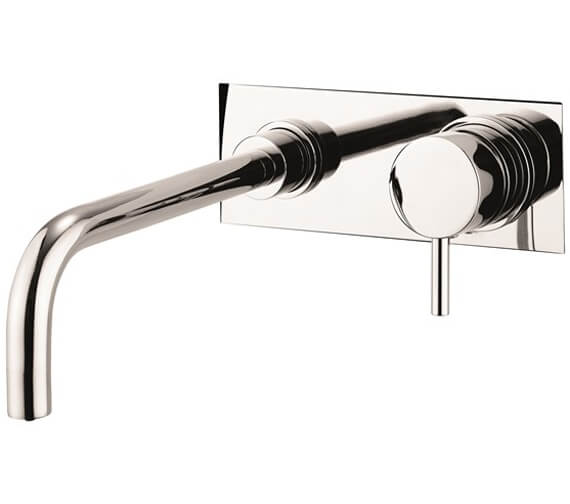 Crosswater Kai Lever Wall Mounted Chrome 2 Hole Basin Mixer Tap With Back Plate