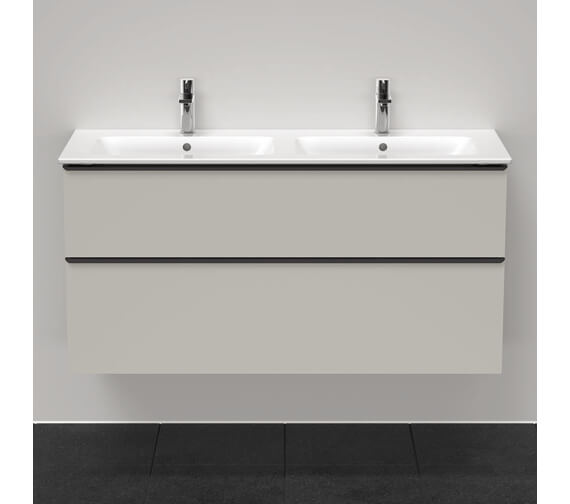 Duravit D-Neo 1280mm Wide 2 Drawer Wall Mounted Vanity Unit For Me By Starck Basin