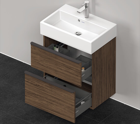 Duravit D-Neo 2 Drawer Wall Mounted Vanity Unit For Vero Air Basin