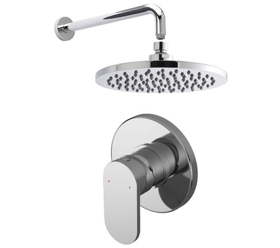 Nuie Binsey Manual Valve With Chrome Fixed Shower Arm And Head