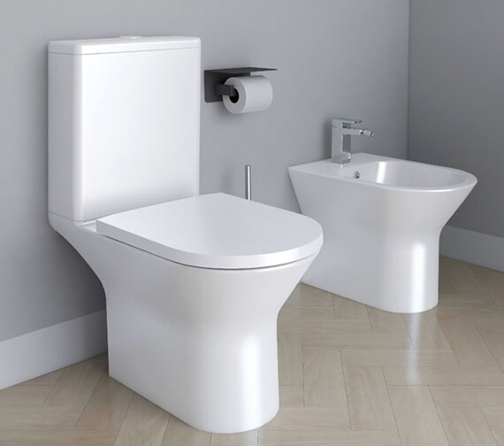 IMEX Blade Open Back Rimless Close Coupled White Pan And Cistern