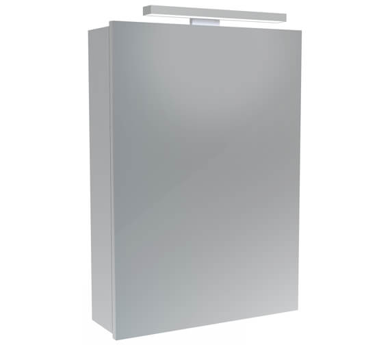 Saneux Olympus 500mm Aluminium Hinged Door Mirror Cabinet With LED Light