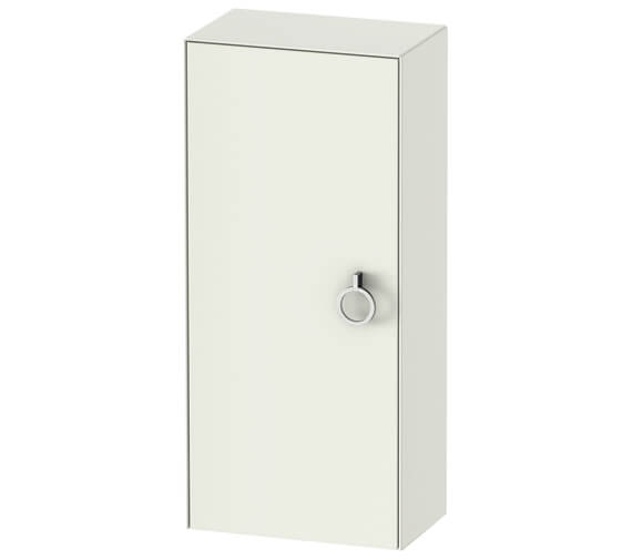 Duravit White Tulip 400mm Wide Wall Mounted Single Door Semi Tall Cabinet