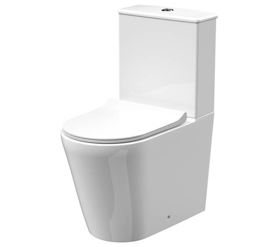 Nuie Freya 475 x 610mm White Back To Wall WC Pan With Cistern And Seat