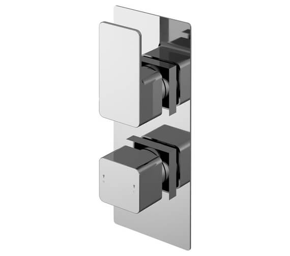 Nuie Windon 80 x 216mm Twin Thermostatic Shower Valve