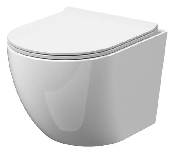 Nuie Freya 360 x 482mm Wall Hung White WC Pan And Soft-Close Seat