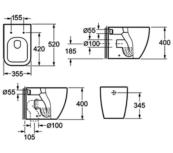 Technical drawing QS-V72192 / CB10100|S1010SCQRN