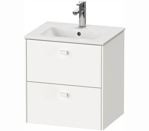 Duravit Brioso 520mm X 533mm 2 Drawer Wall Mounted Vanity Unit For Me By Starck Basin - How To Install Wall Hung Sink Unit