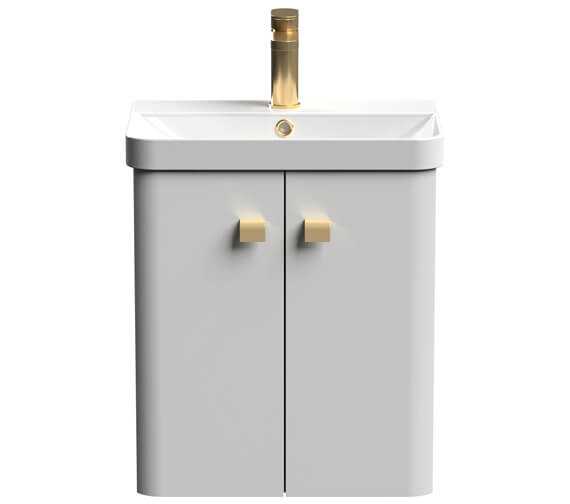 Nuie Core 2 Drawer Wall-Hung Vanity Unit And Handle With Thin Edge Basin