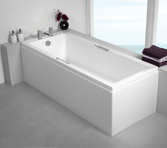 Carron Quantum Integra Eco 5mm White Acrylic Bath With Twin Grip 1500 x 700mm