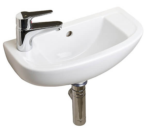 Essential Lily Slimline 450mm White Compact Basin