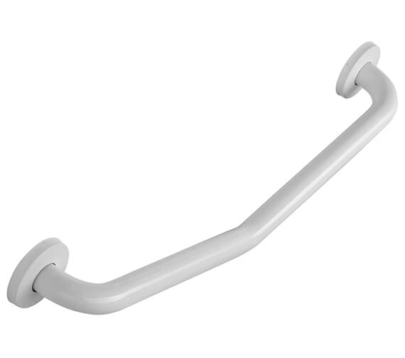 Croydex 600mm Stainless Steel Angled Grab Bar White