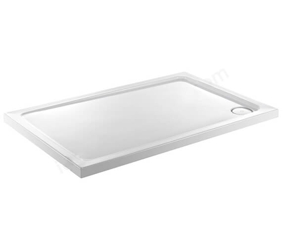 Just Trays JTFusion White Rectangular Flat Top Shower Tray With Waste