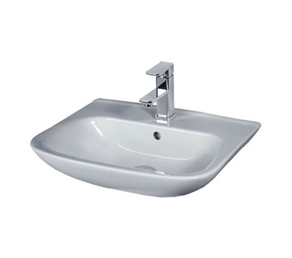 Essential Violet Contemporary 1 Tap Hole White Basin