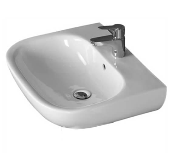 Essential Lily 550mm White Basin With 1 Tap Hole