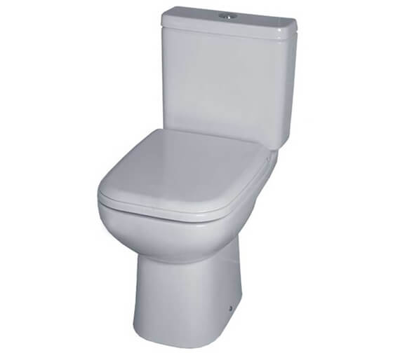 Essential Violet White Close Coupled WC With Cistern And Soft Close Seat