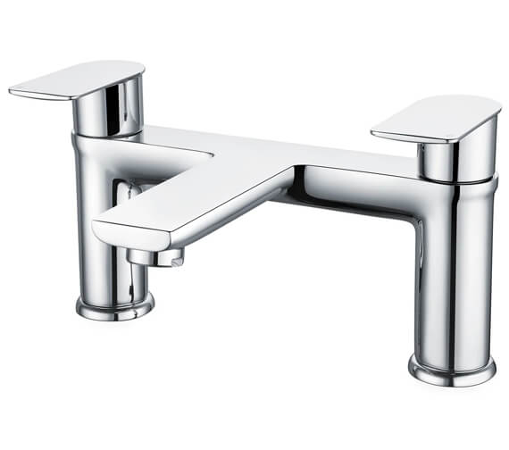 Deva Zonos Deck Mounted 2 Hole Chrome Bath Mixer Tap