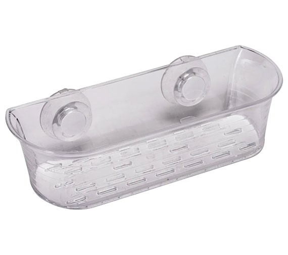 Croydex Press-N-Lock Clear Plastic Long Basket