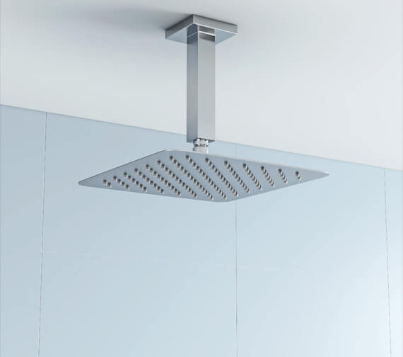 Bristan Slimline 250 Mm Runde Duschrose – Fester Kopf, Chrom, Für Alle Duscharme