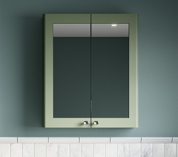 Nuie Classique 600 x 715mm Traditional Double Door Mirror Cabinet Unit ...