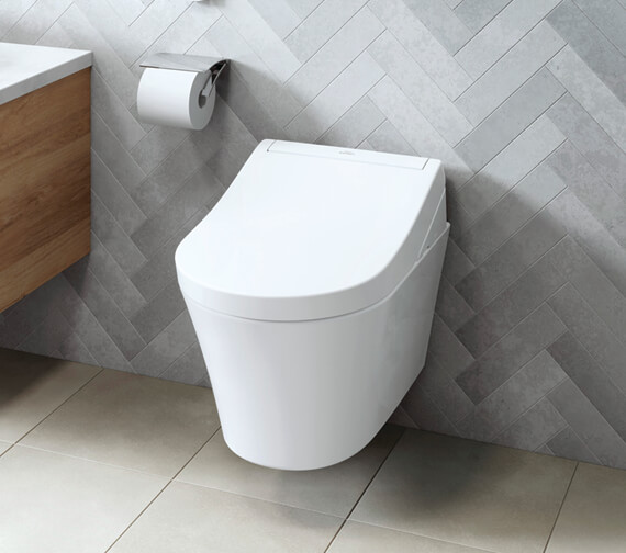 Toto GP 383 x 540mm Wall Hung WC Pan And RG Lite Washlet Seat - CW553EY ...