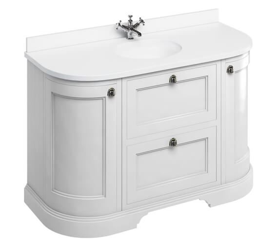 Burlington 1340mm Curved Vanity Unit With Worktop And Basin